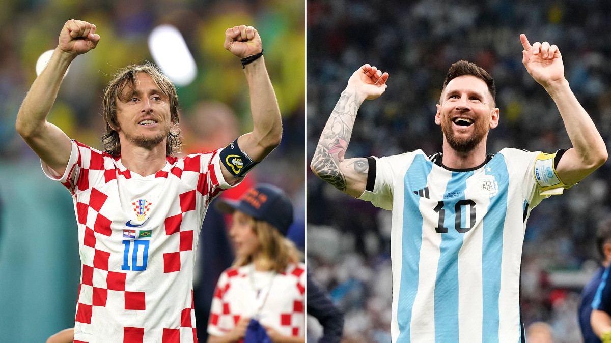 Croatia’s Luka Modrić and Argentina’s Lionel Messi