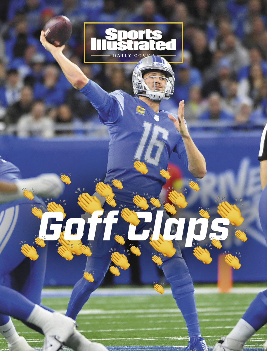 Jared Goff throws a pass against the Vikings