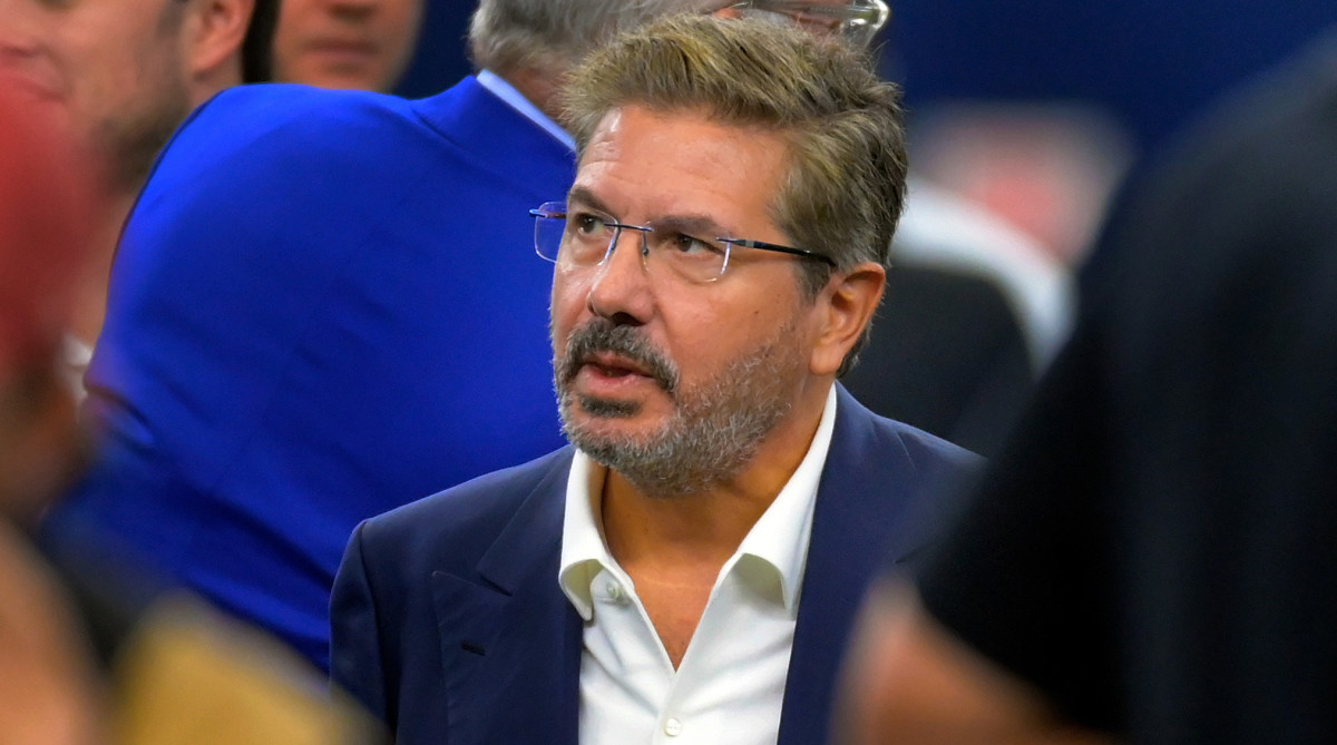 Washington Commanders owners Dan Snyder on the field during a game on Oct. 2, 2022