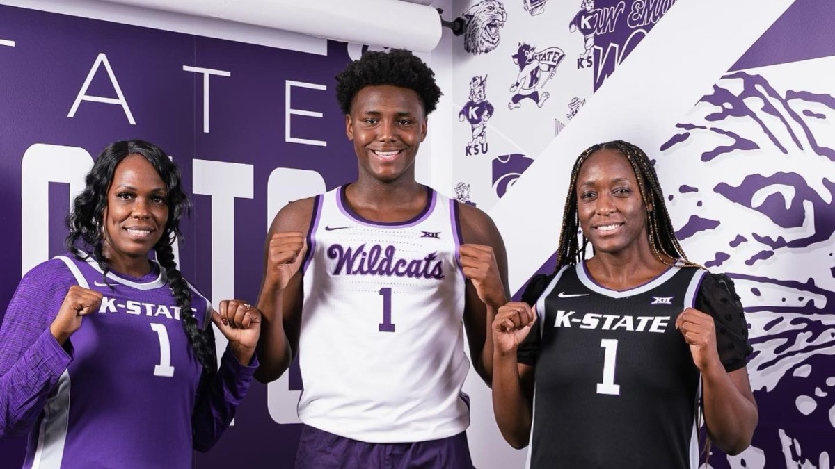 Four-star center Patrick Ngongba on his official visit to Kansas State.