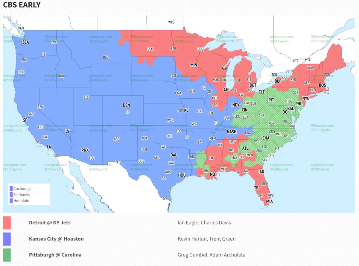 NFL Week 15 TV Coverage Map Sports Illustrated Arizona Cardinals News