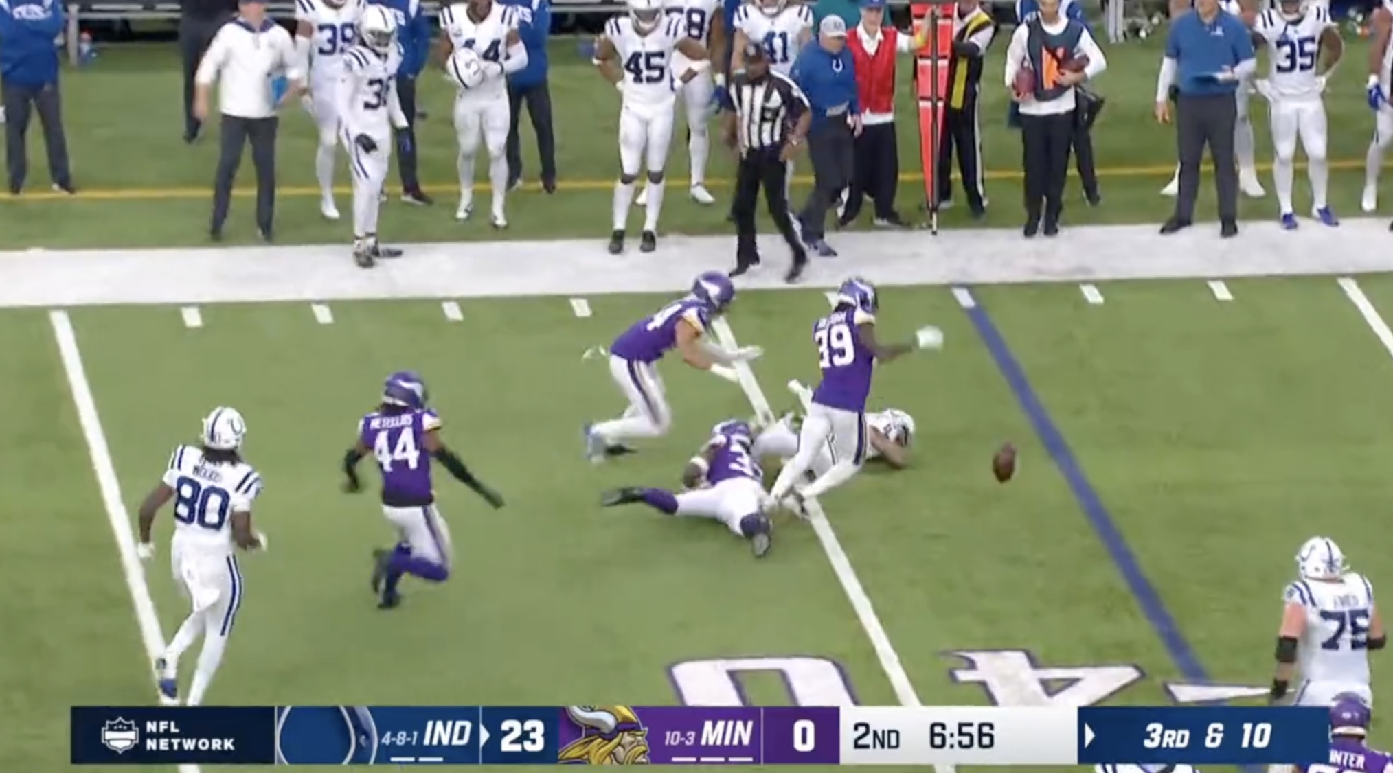 Referees explain decisions that cost Vikings 2 defensive touchdowns v. Colts