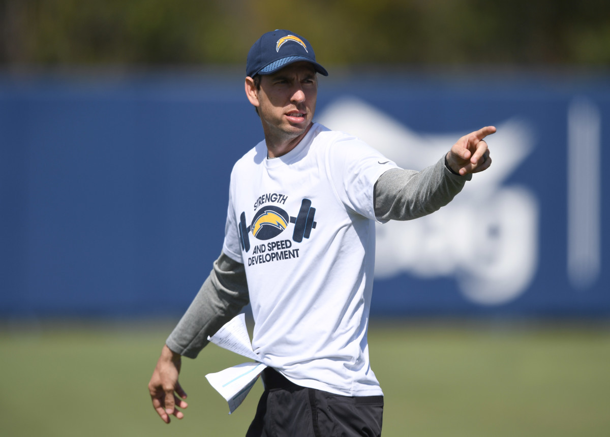 Steichen as quarterbacks coach during a 2018 offseason workout