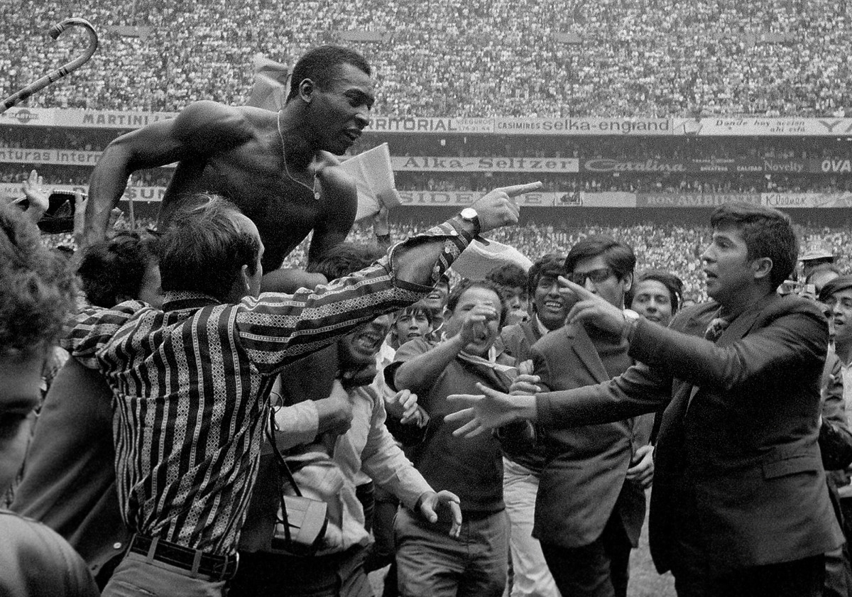 Pele after Brazil won the 1970 World Cup in Mexico