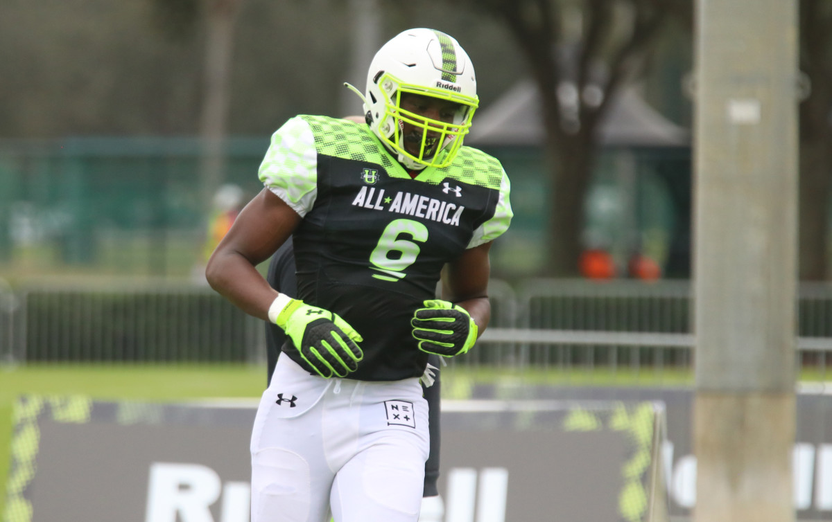 P.J. Adebawore at the Under Armour All-America Game in Orlando, FL