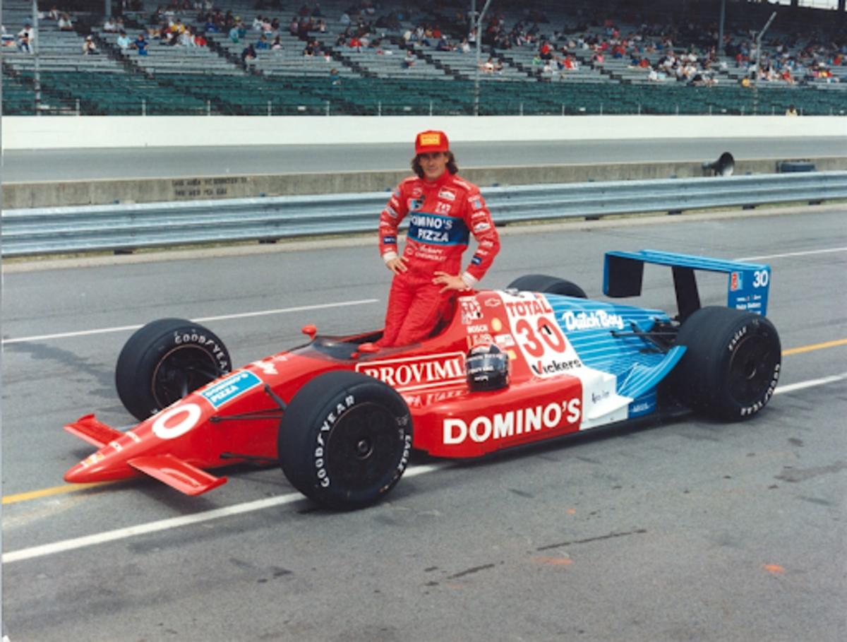 Arie Luyendyk took Domino’s Pizza to victory lane at the 1990 Indianapolis 500. Photo Courtesy: Indianapolis Motor Speedway