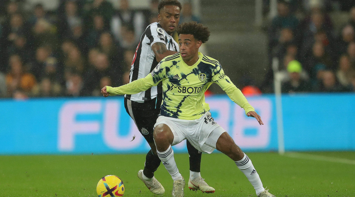 Tyler Adams playing against Newcastle.