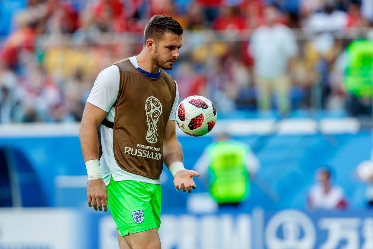 Jack Butland pictured at the 2018 World Cup in Russia