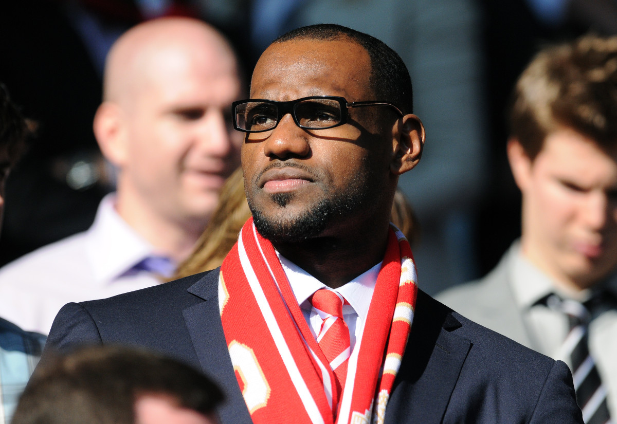 Lebron James pictured at Anfield in October 2011