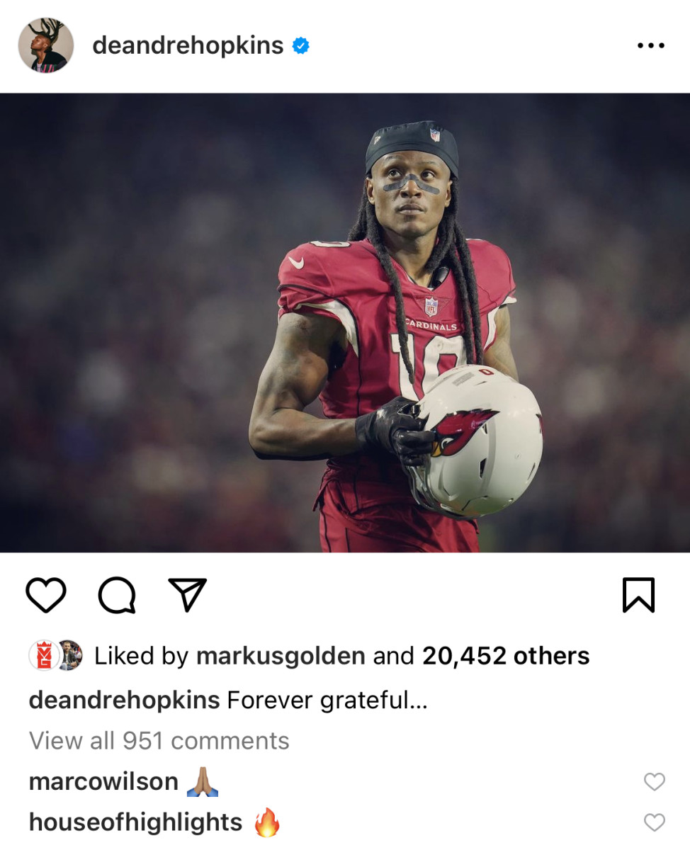 Cardinals Update on Instagram: The Arizona Cardinals will have