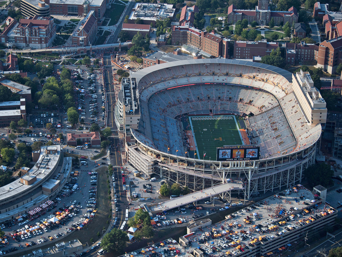 Tennessee’s Neyland Stadium as seen from above