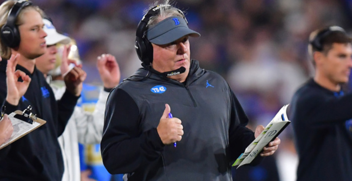 UCLA Bruins head coach Chip Kelly during a college football game.