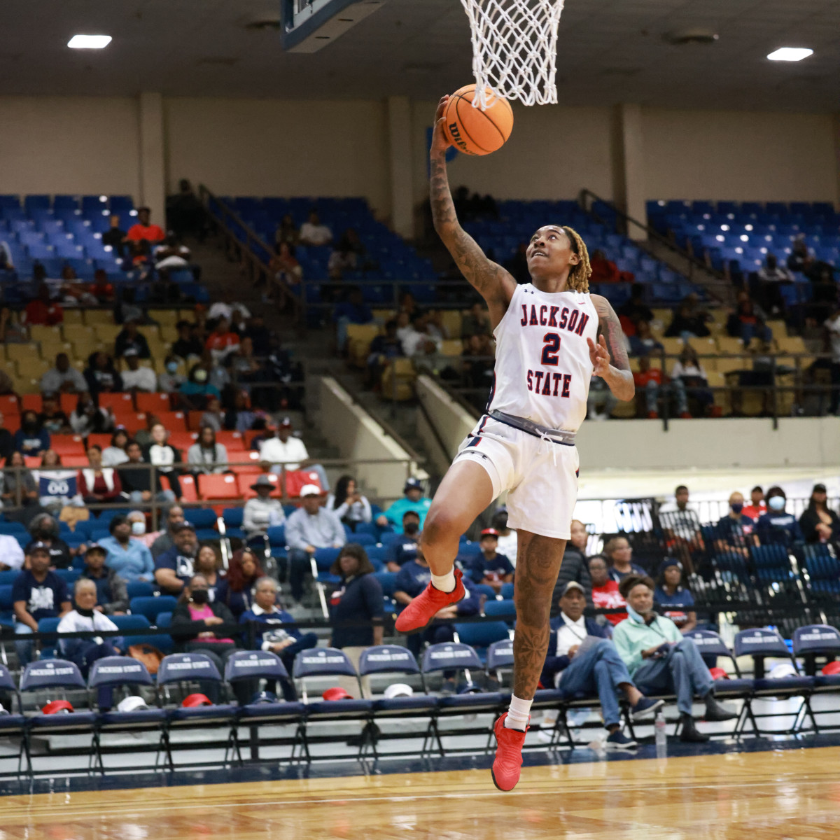 Jackson State’s Miya Crump goes for a lay-up.