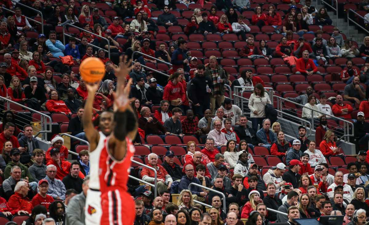 Around 8,000 fans showed to see Louisville get its first win of the season at the Yum! Center.