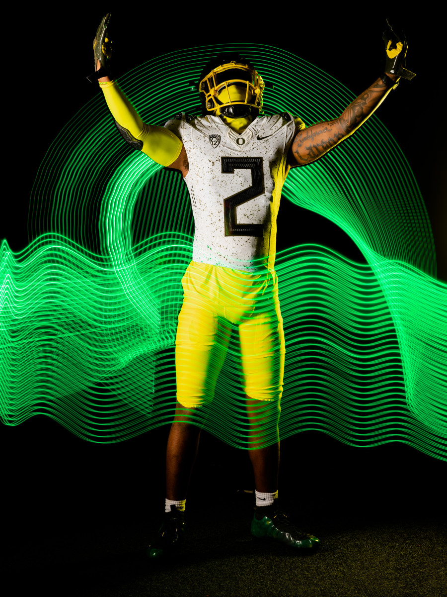 Dylan Williams poses during a photoshoot on a visit to Oregon.