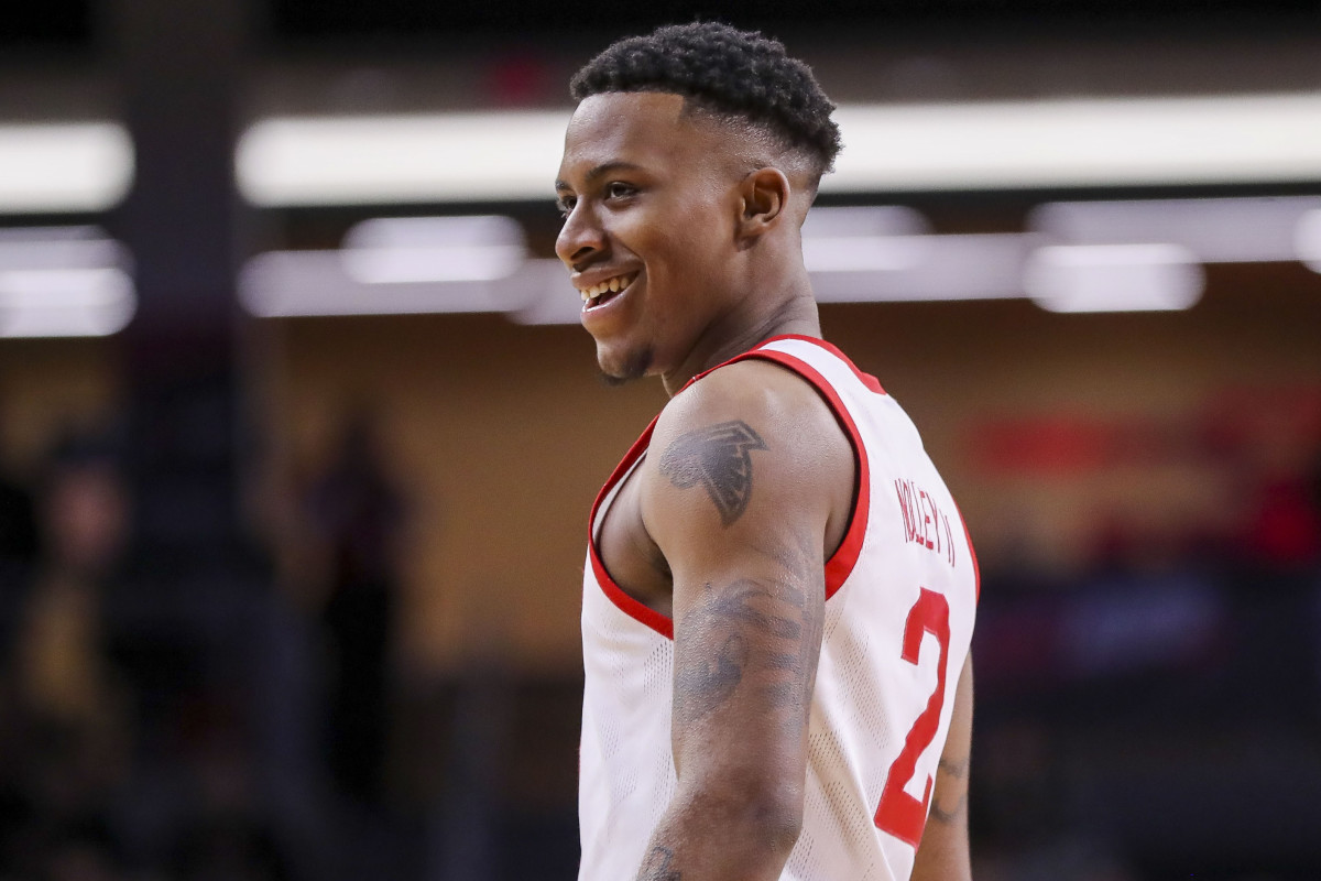 Jan 22, 2023; Cincinnati, Ohio, USA; Cincinnati Bearcats guard Landers Nolley II (2) reacts after a play against the Memphis Tigers in the second half at Fifth Third Arena. Mandatory Credit: Katie Stratman-USA TODAY Sports