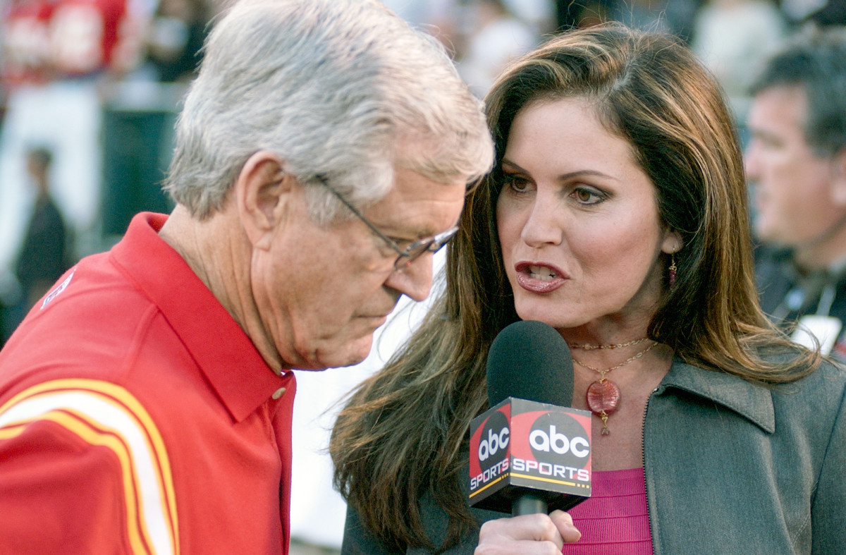 Guerrero’s sideline gig—interviewing the likes of Chiefs coach Dick Vermeil—made her, to some, “the luckiest woman in sports.” She didn’t experience it that way.