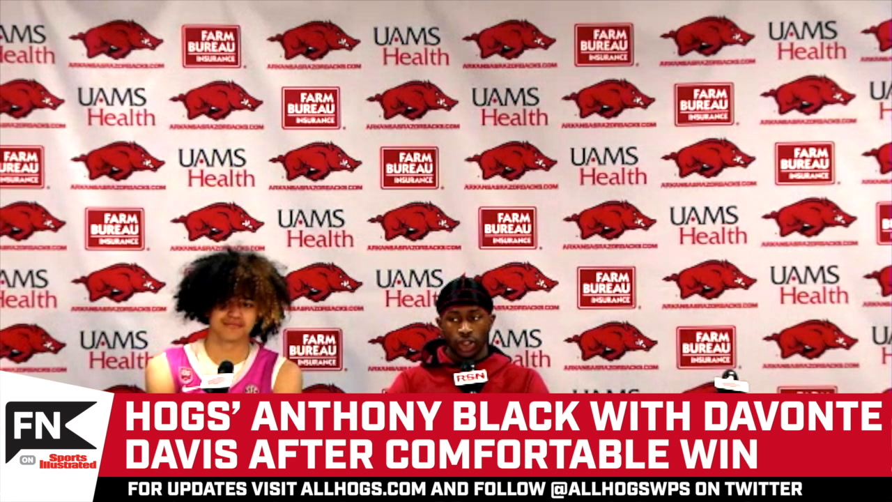 Hogs’ Anthony Black, Davonte Davis on LSU Win