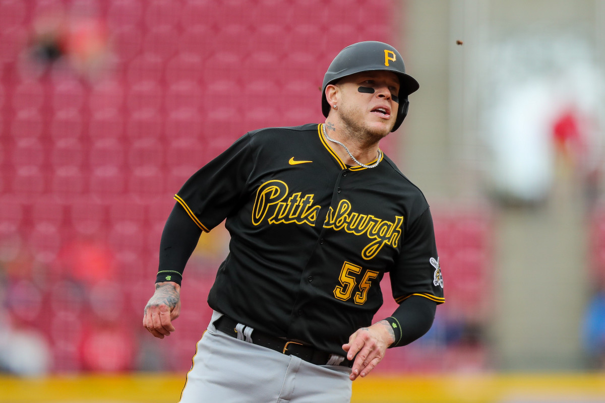 Pittsburgh Pirates catcher Roberto Perez (55) runs the bases