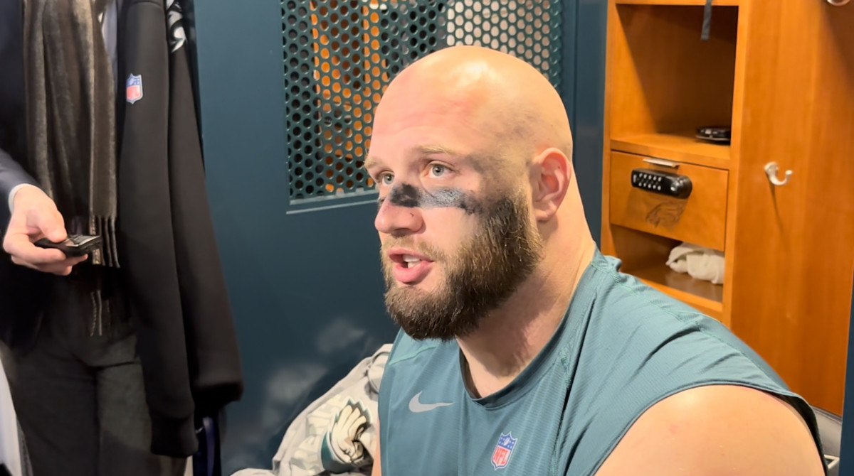 Lane Johnson after beating 49ers to make the second Super Bowl in his Eagles career