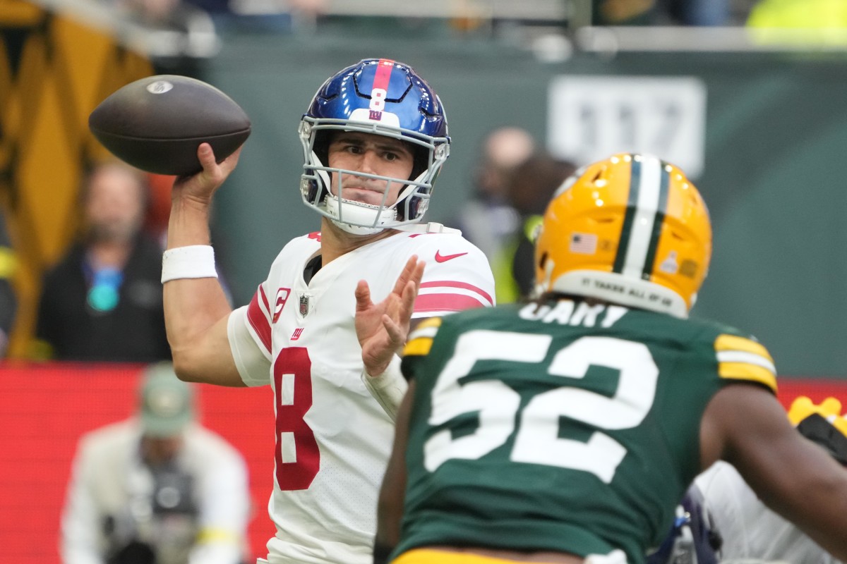 Daniel Jones and the Giants beat the Packers in London. (USA Today Sports Images)