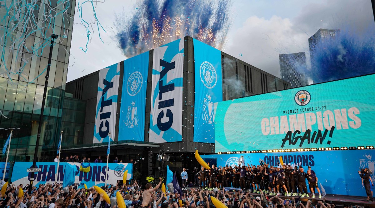 The Man City title parade.
