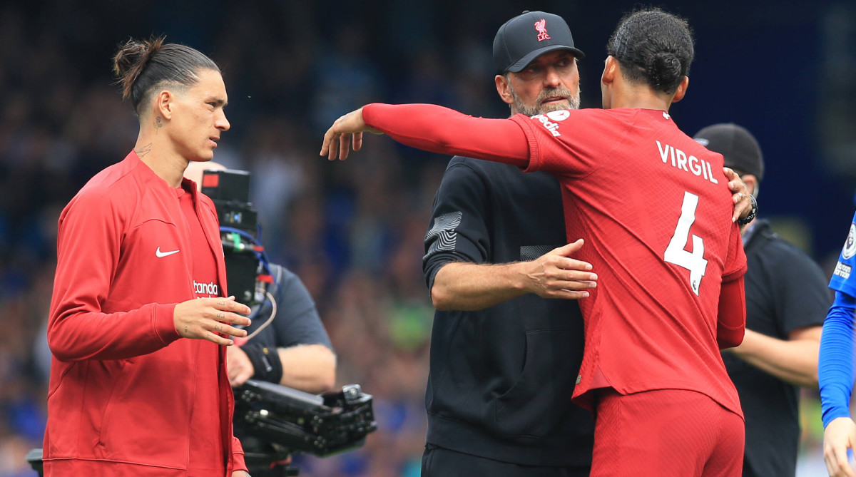 Jurgen Klopp with Virgil van Dijk