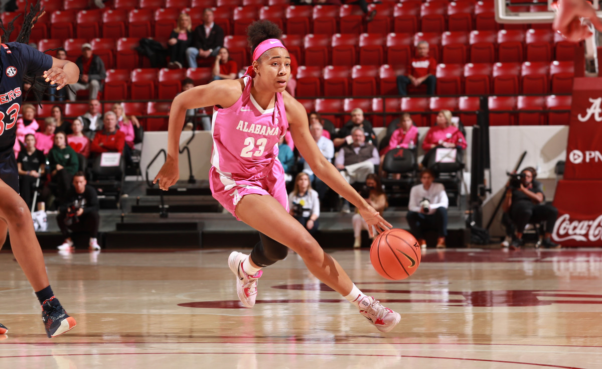 Brittany Davis - Alabama women's basketball vs. Auburn - Play4Kay (Pink)
