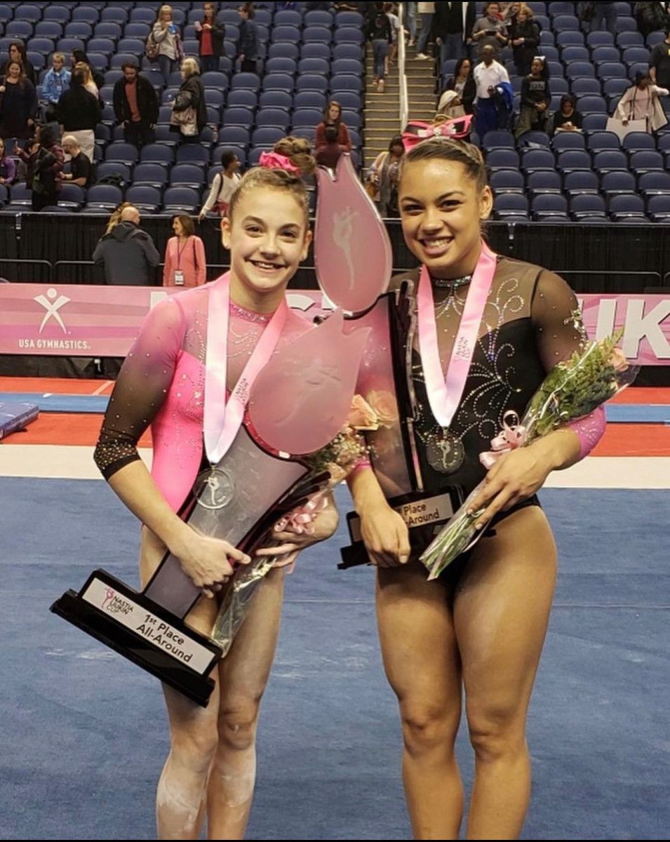 Gabby Gladieux and Makarri Doggette at 2019 Nastia Liukin Cup