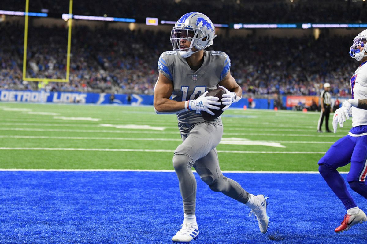 Detroit Lions wide receiver Amon-Ra St. Brown against Buffalo Bills