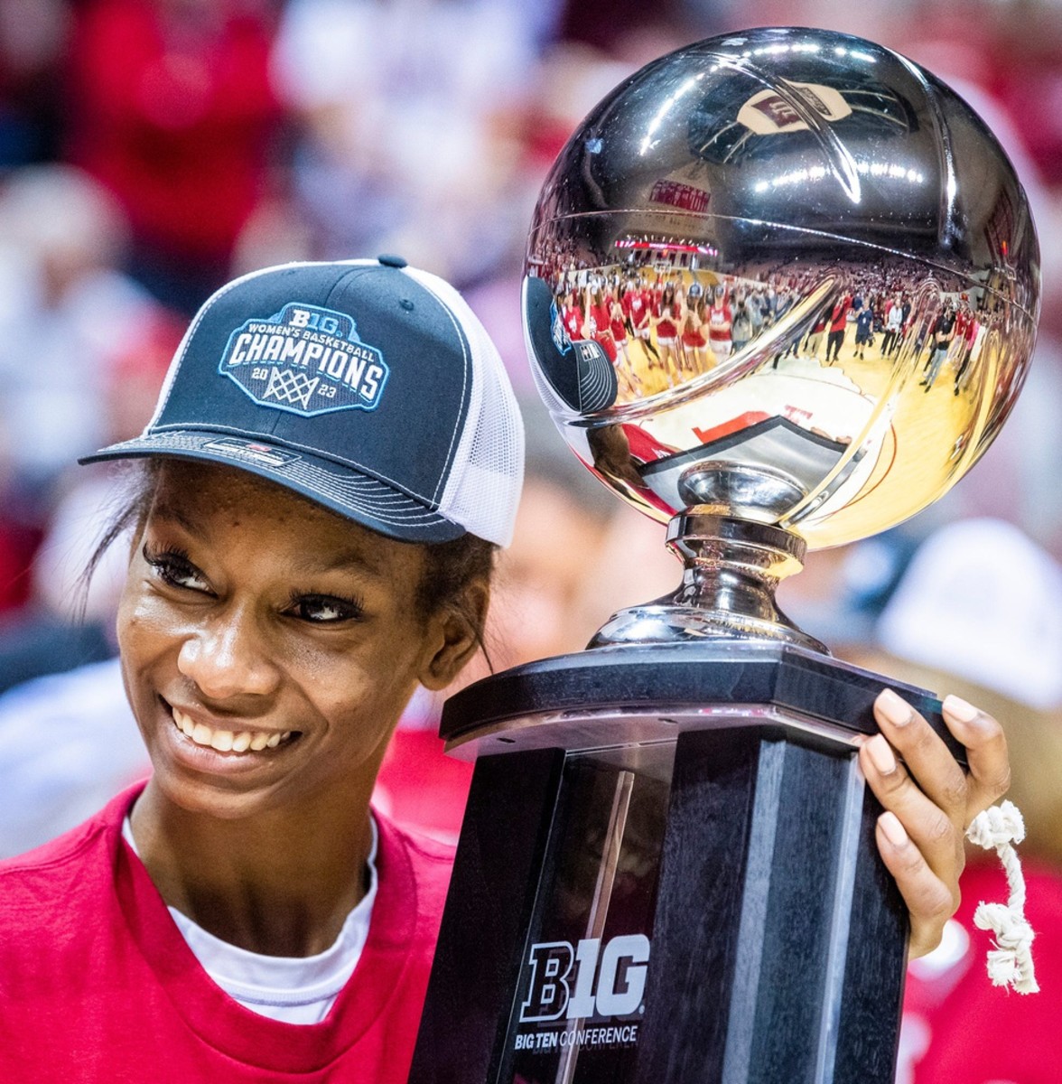 Indiana Women's Basketball B1G Celebration for First Regular Season
