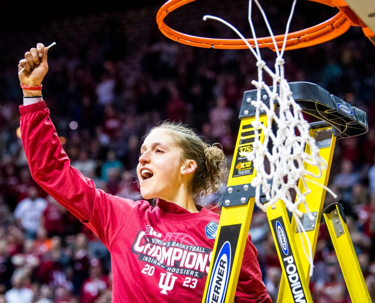 Indiana Women's Basketball B1G Celebration for First Regular Season