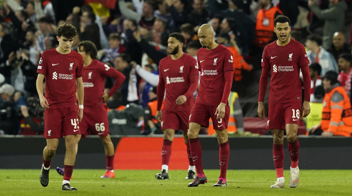 Liverpool after conceding a goal.