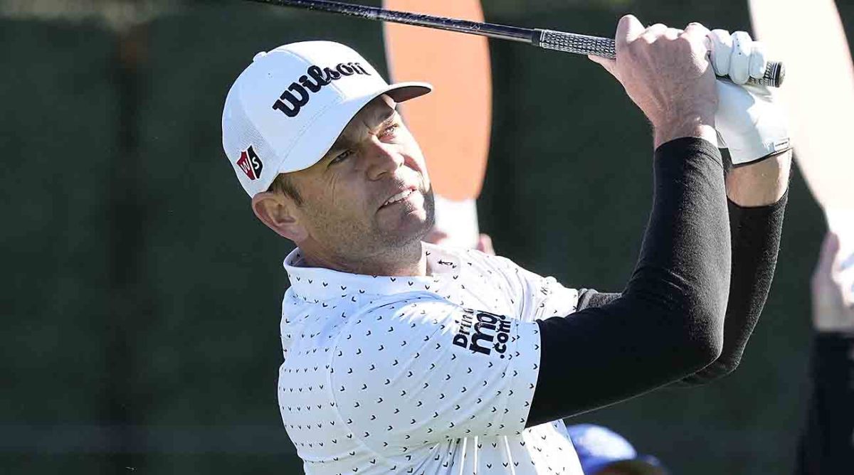 Brendan Steele is pictured at the 2023 Farmers Insurance Open.