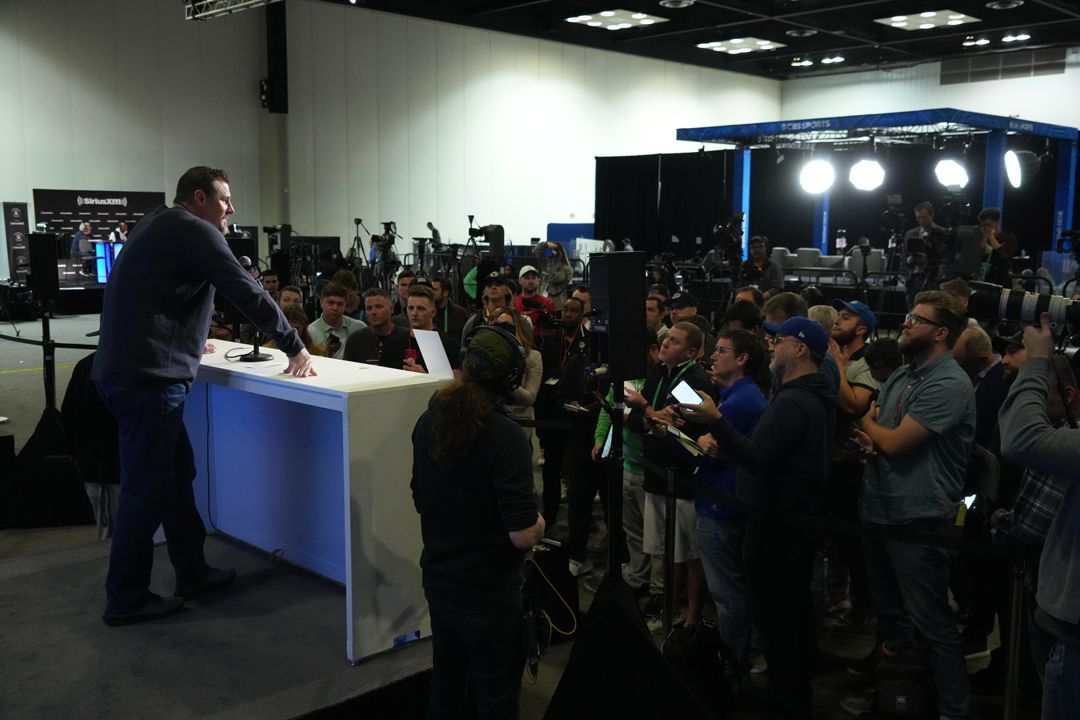 Detroit Lions head coach Dan Campbell at 2023 NFL Combine
