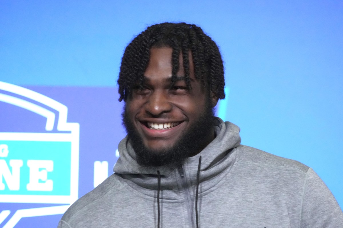 Alabama linebacker Will Anderson (LB02) during the NFL Scouting Combine at the Indiana Convention Center.