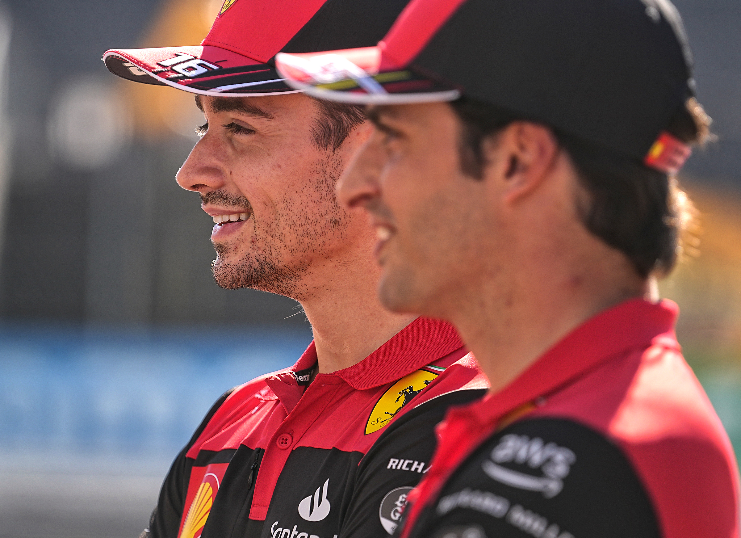 Ferrari drivers Carlos Sainz and Charles Leclerc.