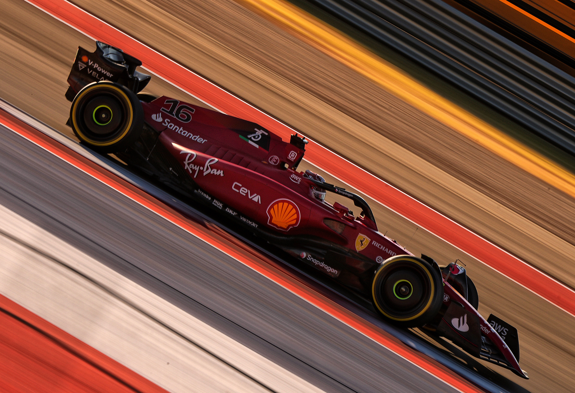 Carlos Leclerc drives for Ferrari at the U.S. Grand Prix in Austin.