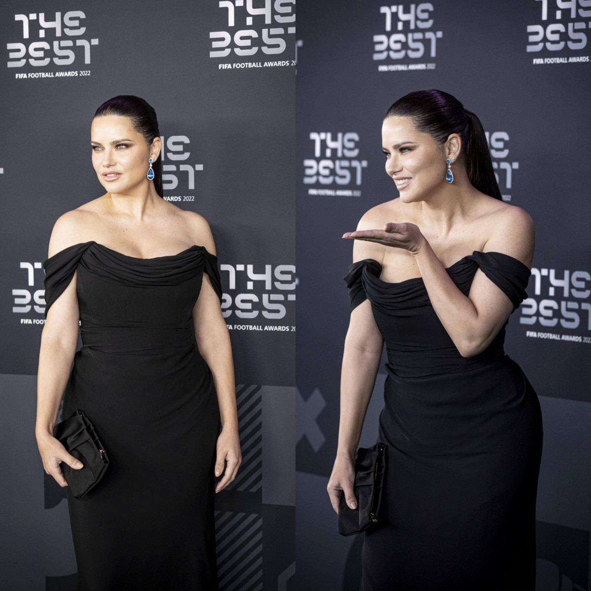 Adriana Lima pictured at The Best FIFA Football Awards 2022 on February 27, 2023 in Paris