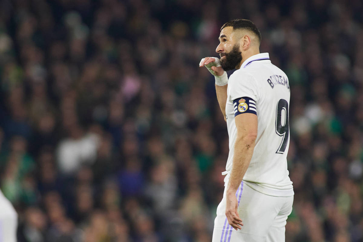 Karim Benzema pictured during Real Madrid's 0-0 draw at Real Betis in March 2023