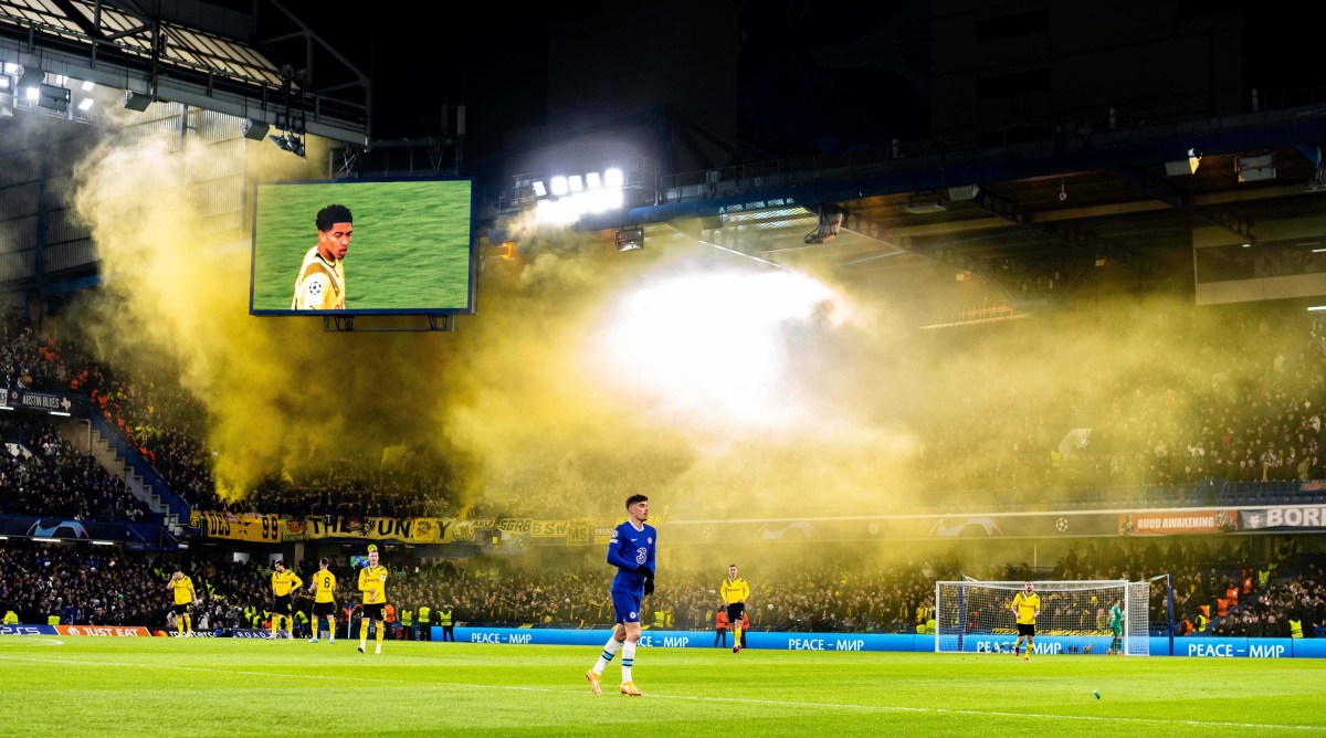 Chelsea facing Dortmund in Champions League.