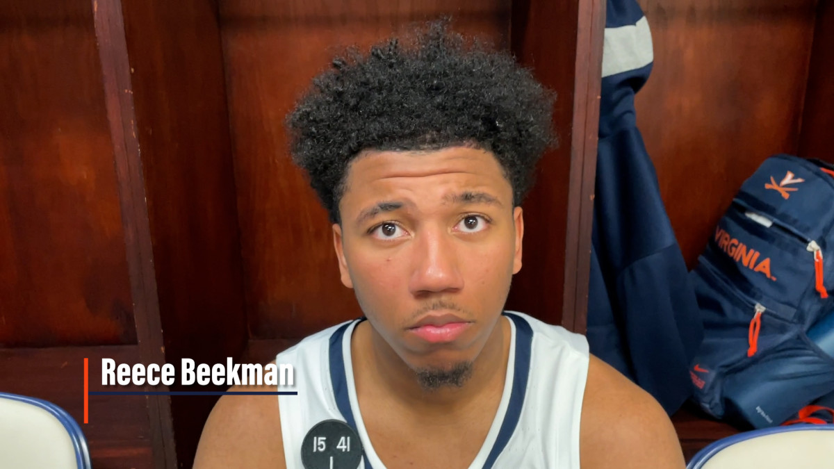 Reece Beekman postgame following Virginia's loss to Duke in the ACC Championship Game.