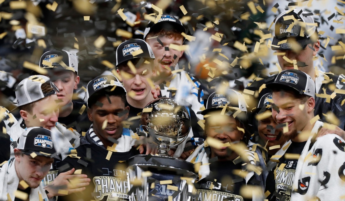 purdue men's basketball celebration big ten tourney title