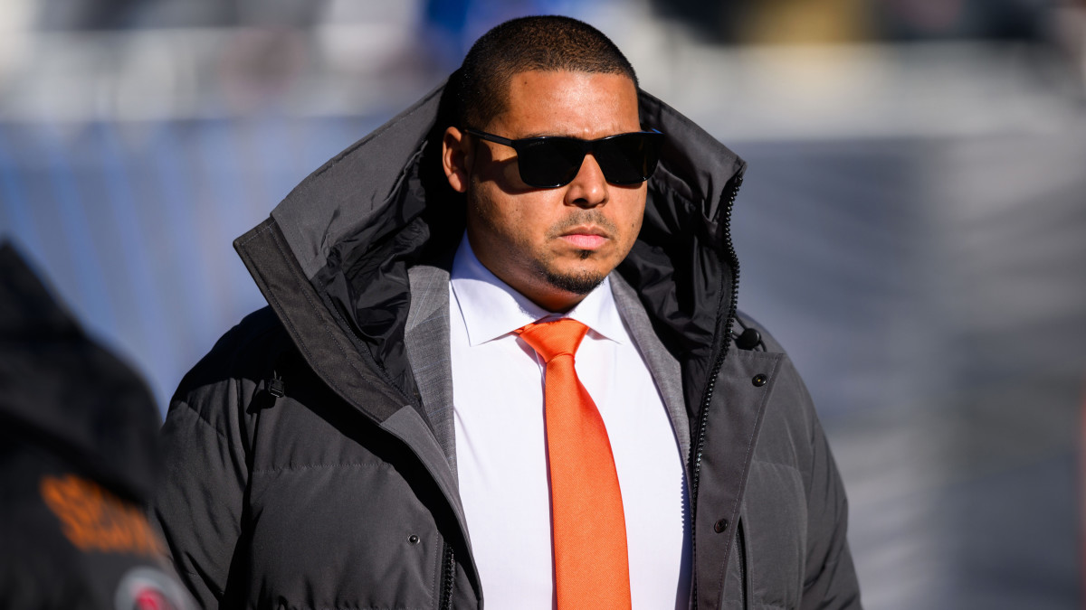 Bears GM Ryan Poles on the sideline