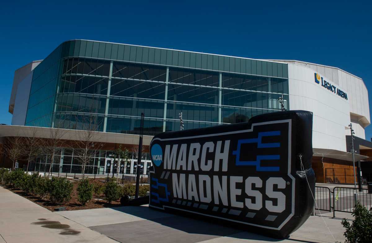 The first and second round of NCAA Tournament will be played at Legacy Arena in Birmingham, Ala., on Wednesday, March 15, 2023.