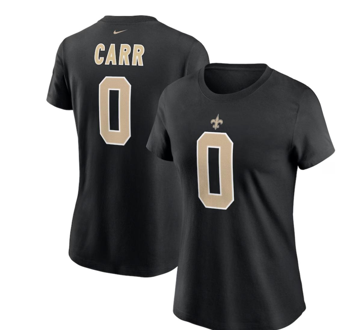 Derek Carr New Orleans Saints Nike Women's Player Name & Number T-Shirt - $39.99