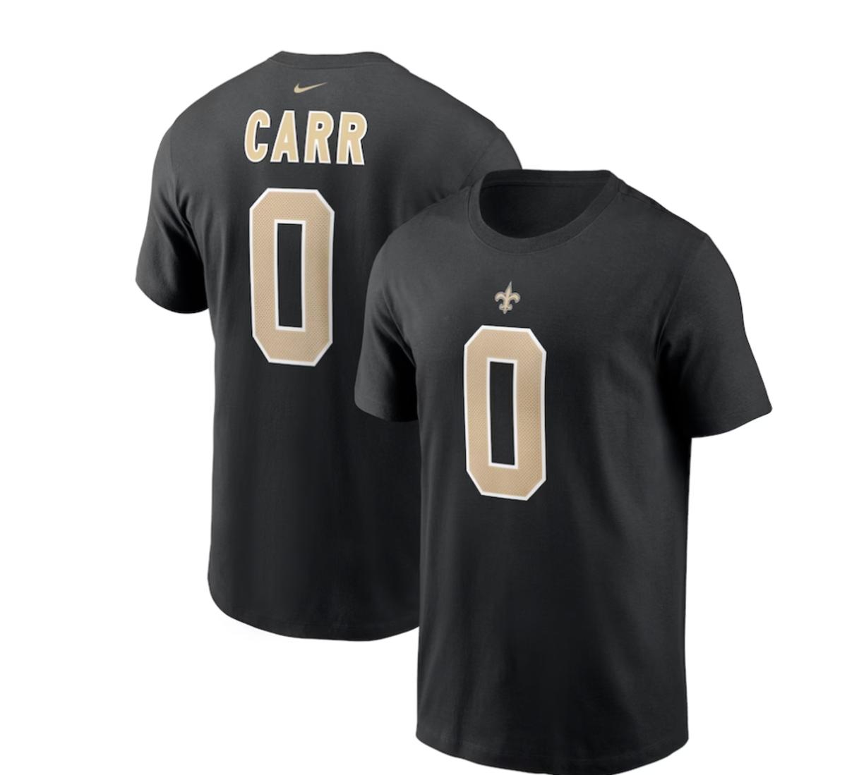 Derek Carr New Orleans Saints Nike Player Name & Number T-Shirt - $39.99
