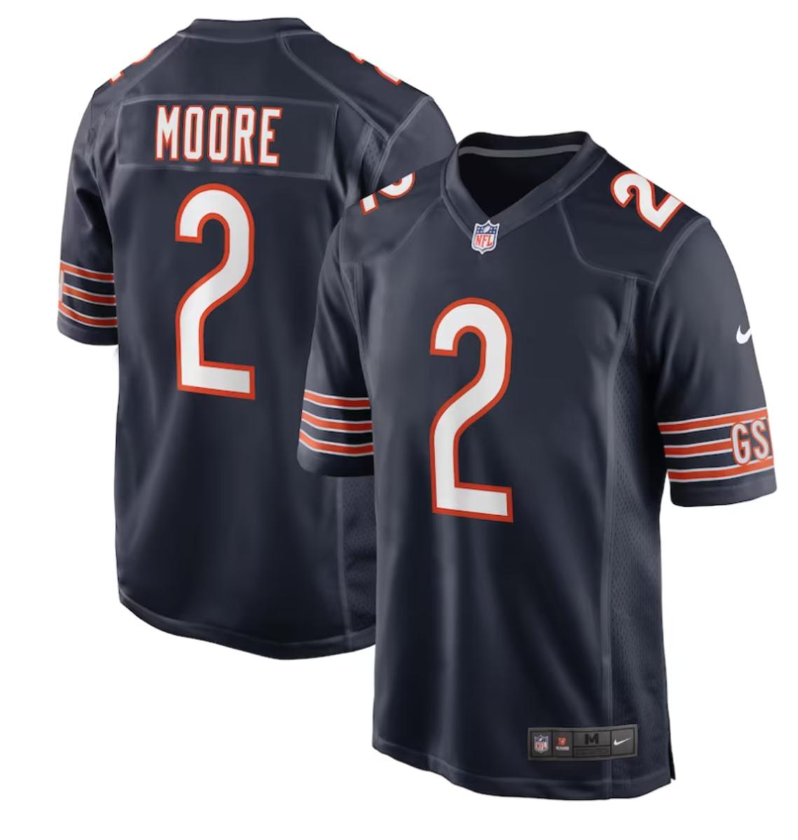 D.J. Moore Chicago Bears Nike Team Color Game Jersey - $129.99
