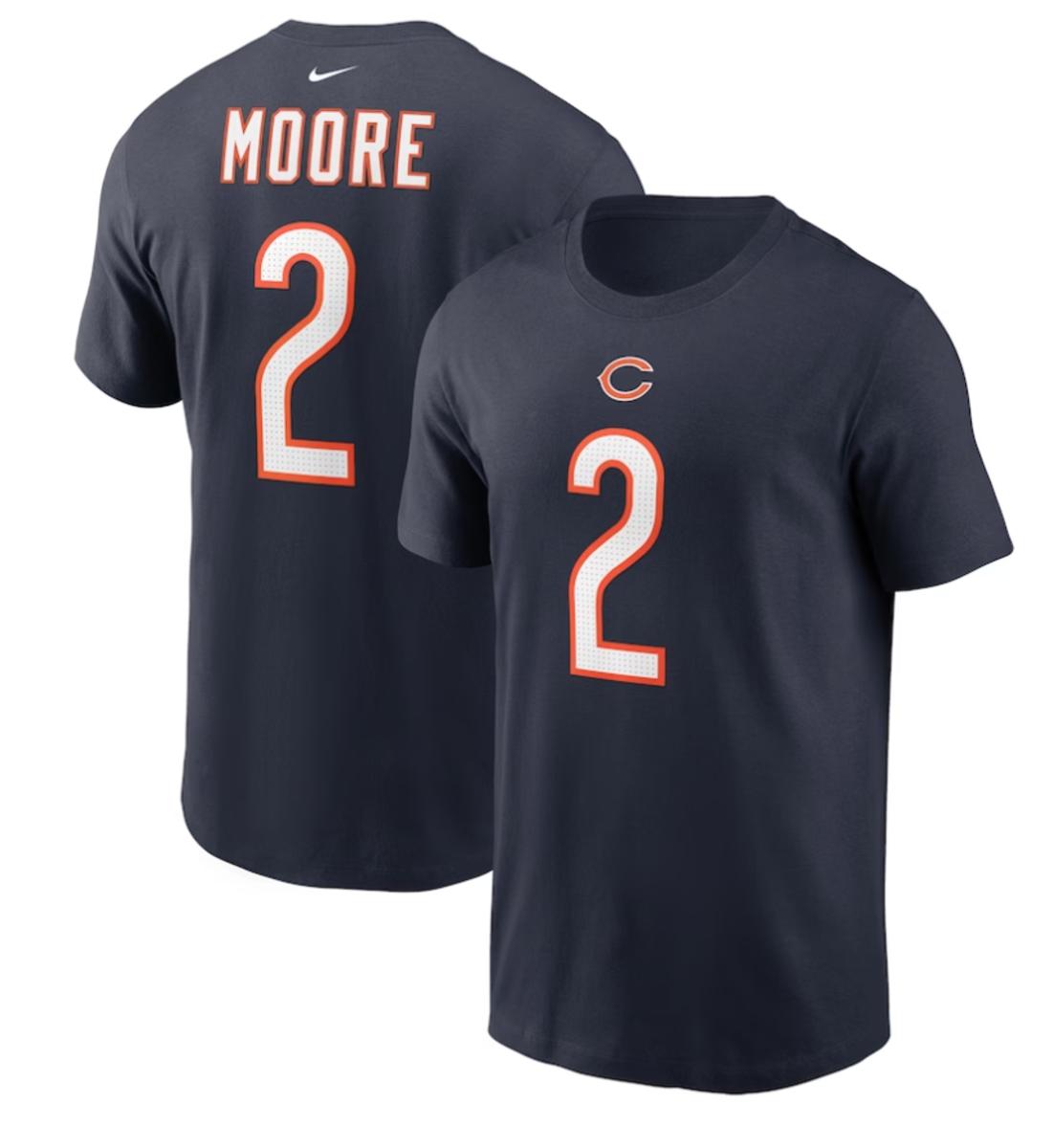 DJ Moore Chicago Bears Nike Player Name & Number T-Shirt - $39.99