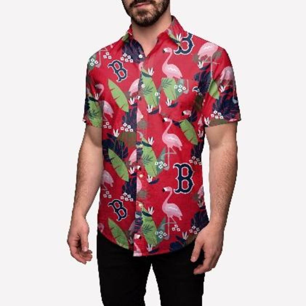 Boston Red Sox Floral Button-Up Shirt